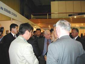 ICWC members, ICWC executive bodies heads and guests are visiting exhibition WATER 2003